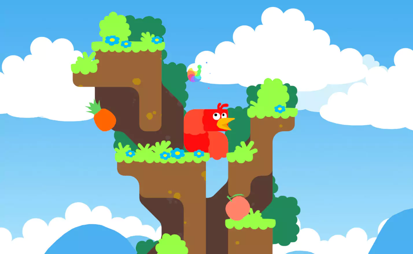 Snakebird game screenshot